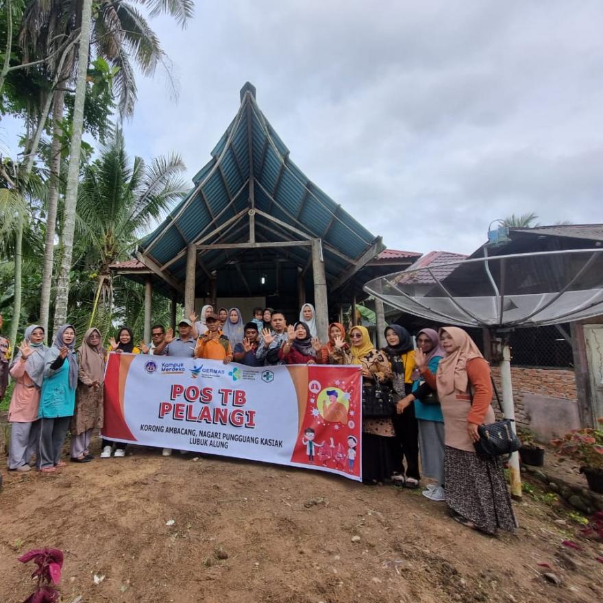 Gotong Royong Pembentukan dan Peresmian Posko Tuberkulosis/TB Nagari Pungguang Kasiak Lubuk Alung